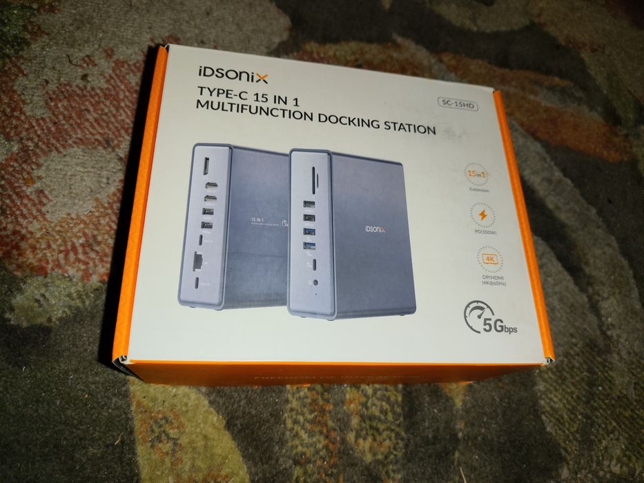 IDSonix TYPE-C, 15 in 1, docking station, sigilat