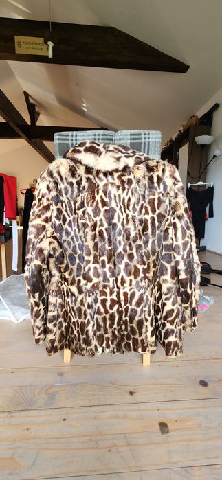 Blana naturala nurca model leopard vintage