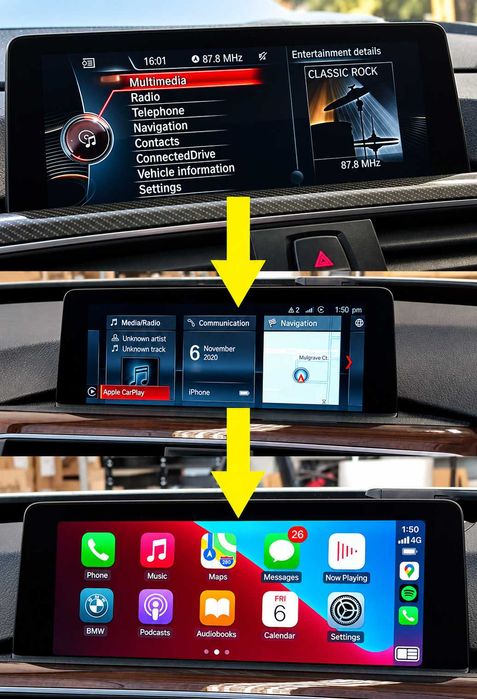 Activare Apple CarPlay BMW Seria F / G / I | Waze | FLASH ID4 -> ID6