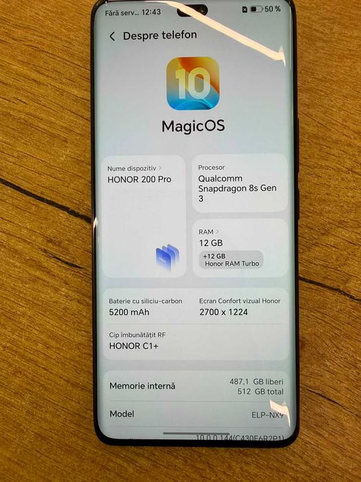 Honor 200 Pro 512GB Black 12GB RAM Dual SIM | Snapdragon | Testat