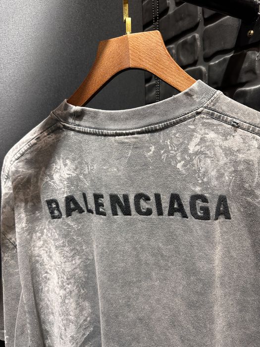 Tricou Balenciaga washed din bumbac 100%