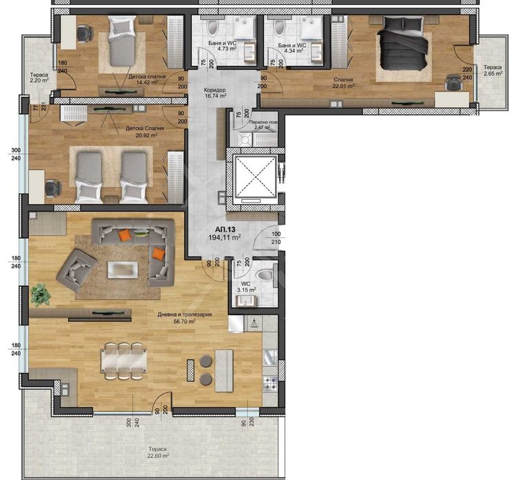 Продава се многостаен апартамент в Христо Смирненски! 92851