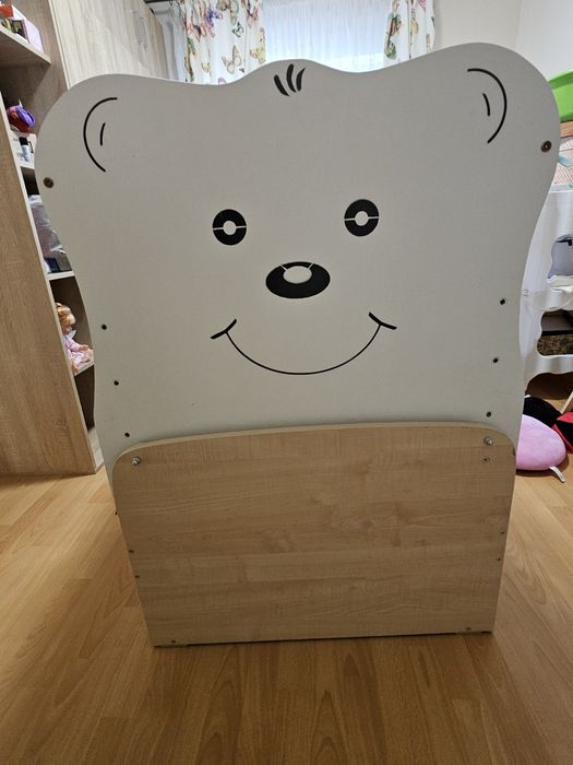 Patut copil cu balansoar se face pat junior cu saltea si lenjerie