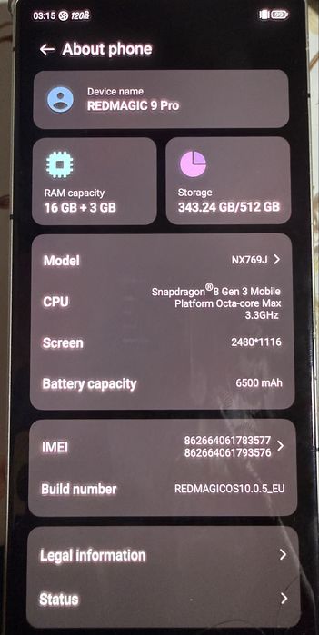 Vând Red Magic 9 Pro