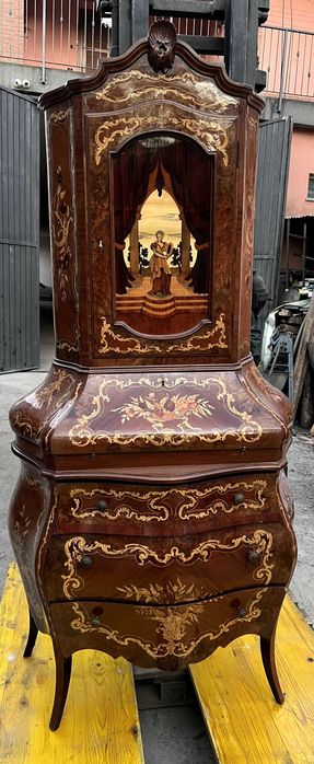 Dulap venețian vintage pictat manual – Stil Ludovic al XV-lea