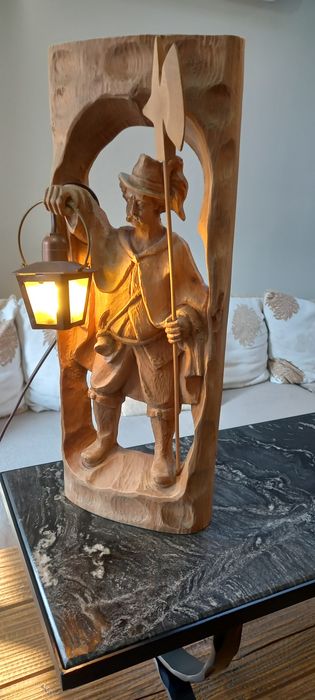 Veioza,lampa de veghe din lemn masiv