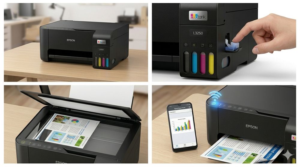 Принтер Epson L3250 (МФУ с Wi-Fi и СНПЧ)