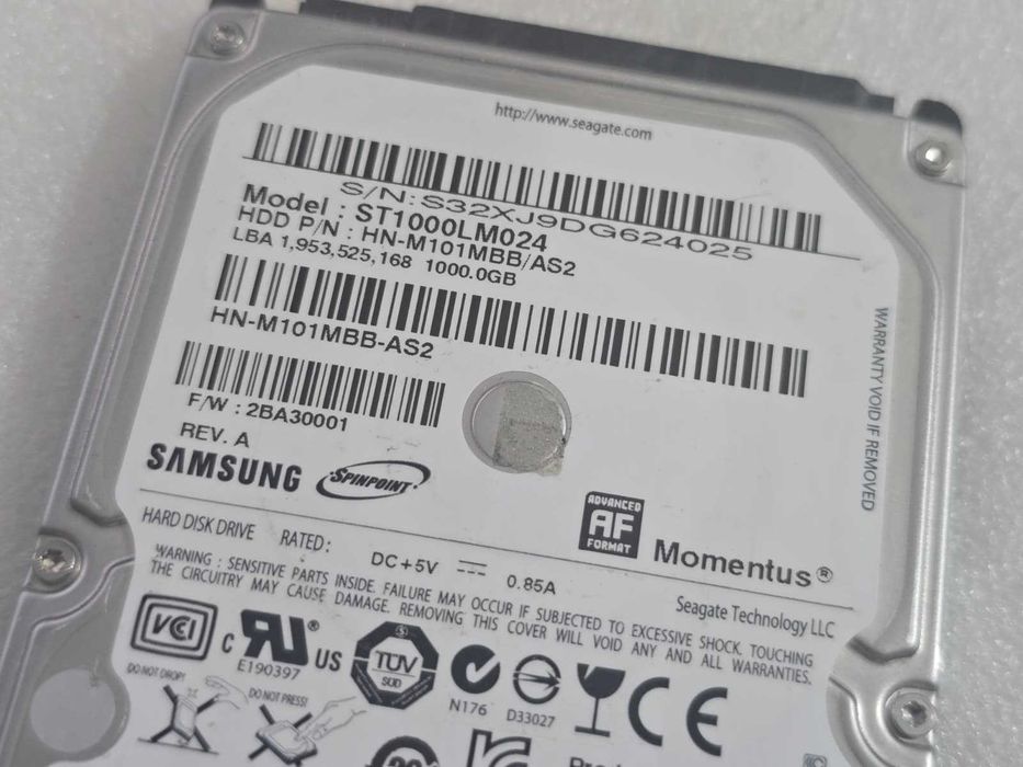 Hard disk laptop Samsung Seagate 1TB 2.5 SATA II 5400 RPM 8MB Buffer ST1000LM024