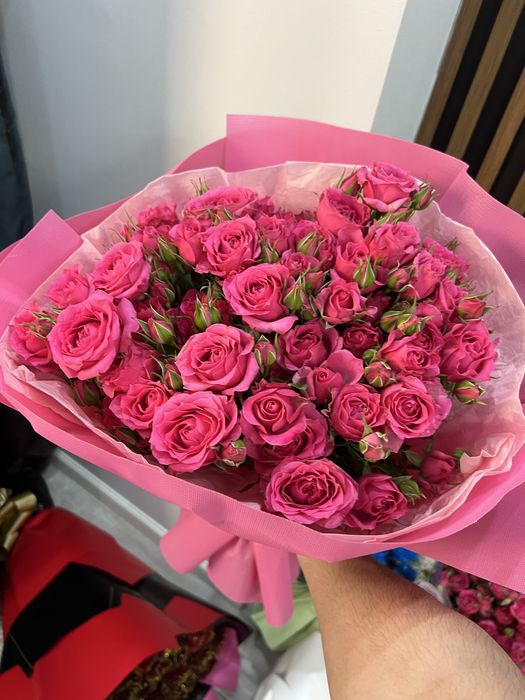 Бу букеты получили