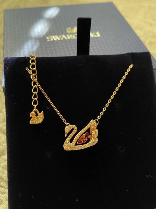Swarovski Колие Лебед -  Rose gold