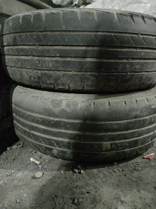 Титановые диски с летней резиной.
