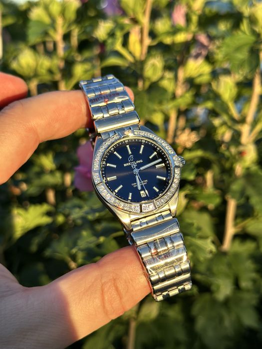 breitling chronomat black dial 36,mm lady