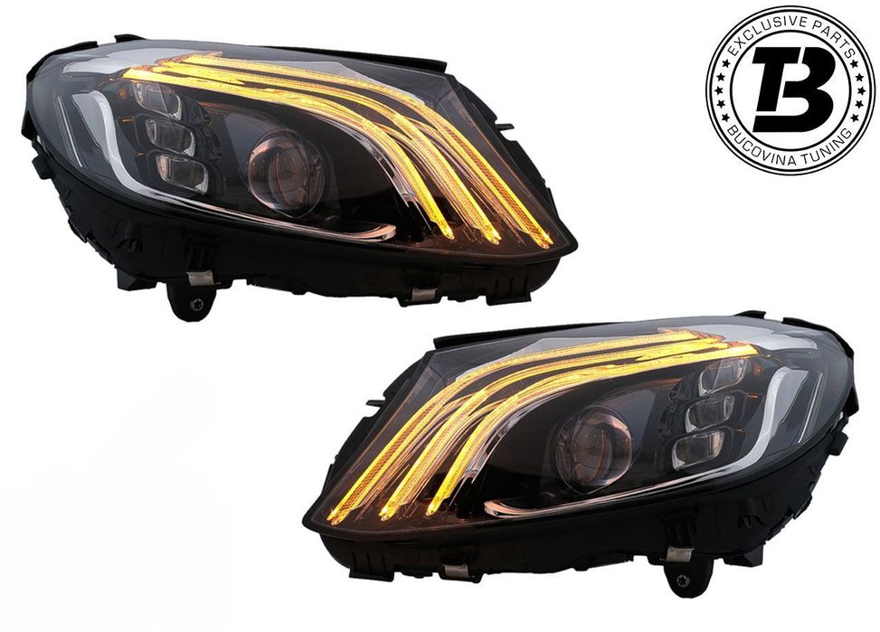 Faruri Full LED compatibile Mercedes C Class W205 S205 MBH Design