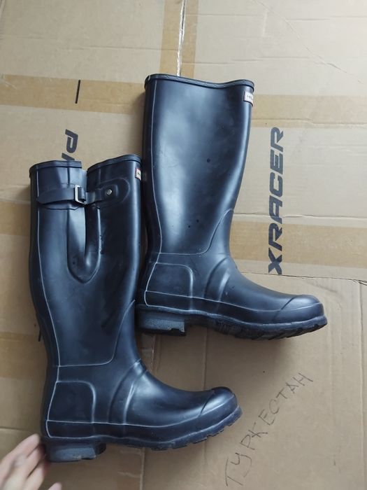 Черные резиновые сапоги Hunter Original Adjustable