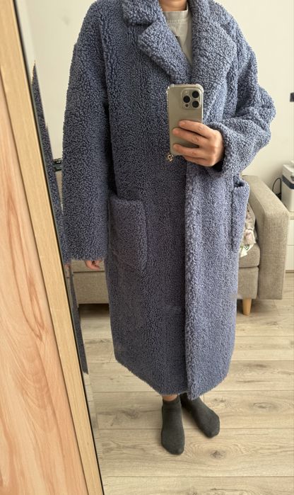 Шуба из эко меха тедди