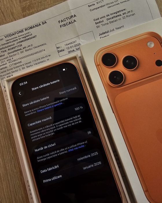 iPhone 17 Pro factura garanție 2028