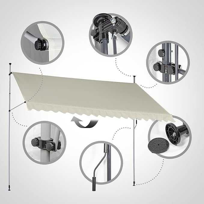 Тента Jago® със скоба - 350x80 см, регулируема по височина