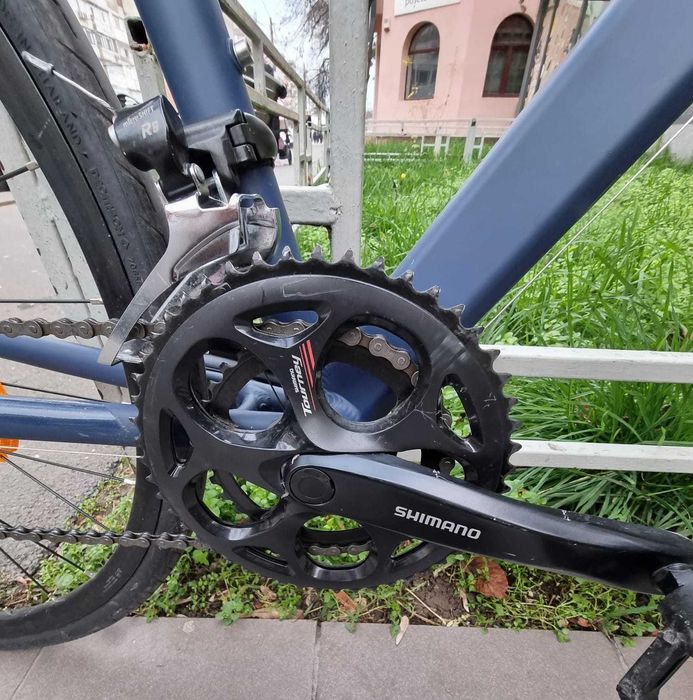 Bicicleta sosea Triban RC120 albastru XS