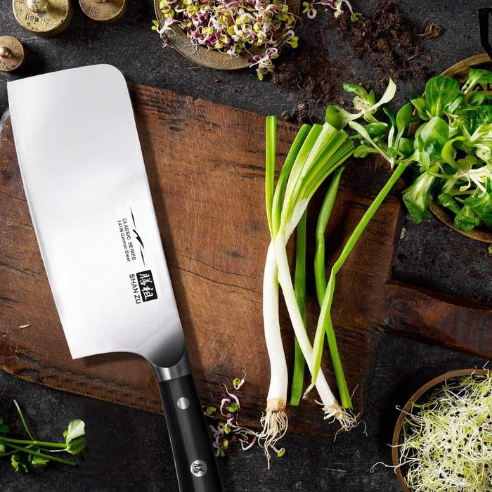 Професионален китайски готварски нож / сатър SHAN ZU (Немска стомана)