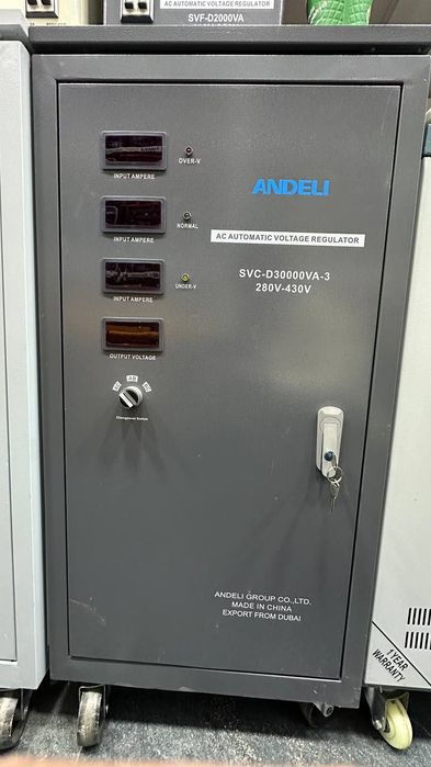 Стабилизатор напряжения 3 фазы Andeli 30 кВ 3 фазы