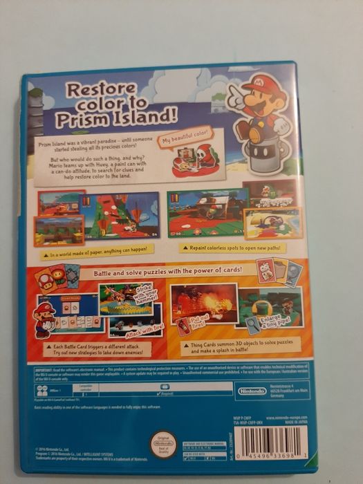 Joc Paper Mario Color Splash  Nintendo Wii U