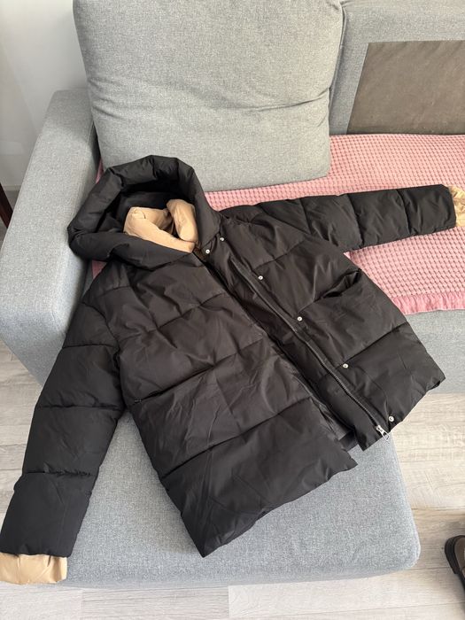 Куртка чёрно-бежевая (демисезон)