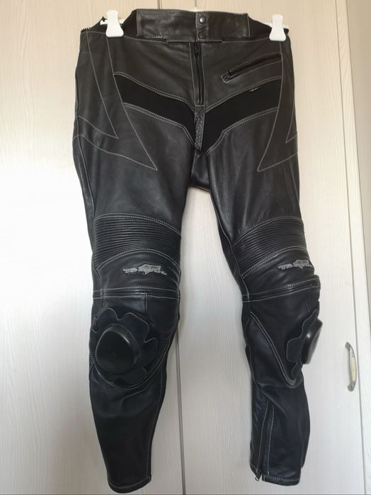 Pantaloni moto piele Tschul Slider 54 L Xl touring motocicleta kevlar