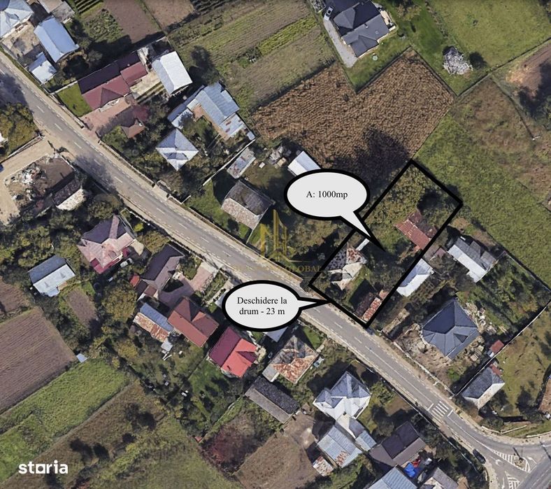 Teren de vânzare – 1000 mp – Scheia, zonă centrală