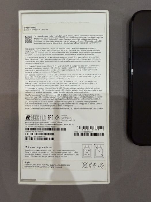 iPhone 16 Pro 256GB Black, 91%