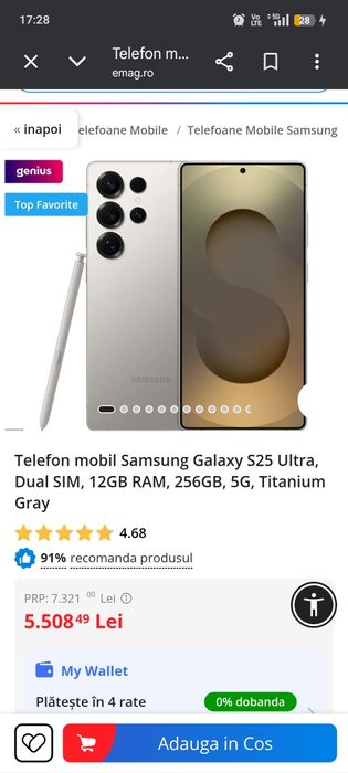 Samsung S25 ULTRA | Nou în cutie! Neactivat.