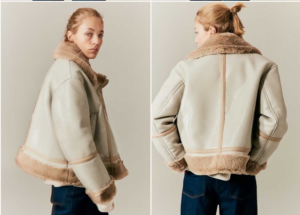 Новая куртка дубленка авиатор H&M, размер  L (50/56)