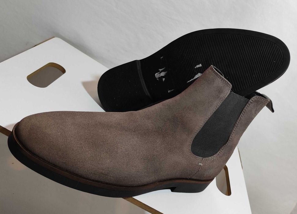 Ghete chelsea 40 40.5 plain toe ZIGN piele naturala moale