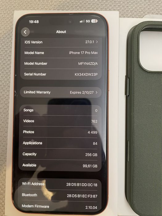 iPhone 17 pro max 256gb 98%