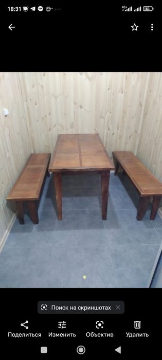 Банные столы со скамейками