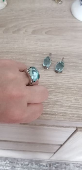 Набор серьги с кольцом