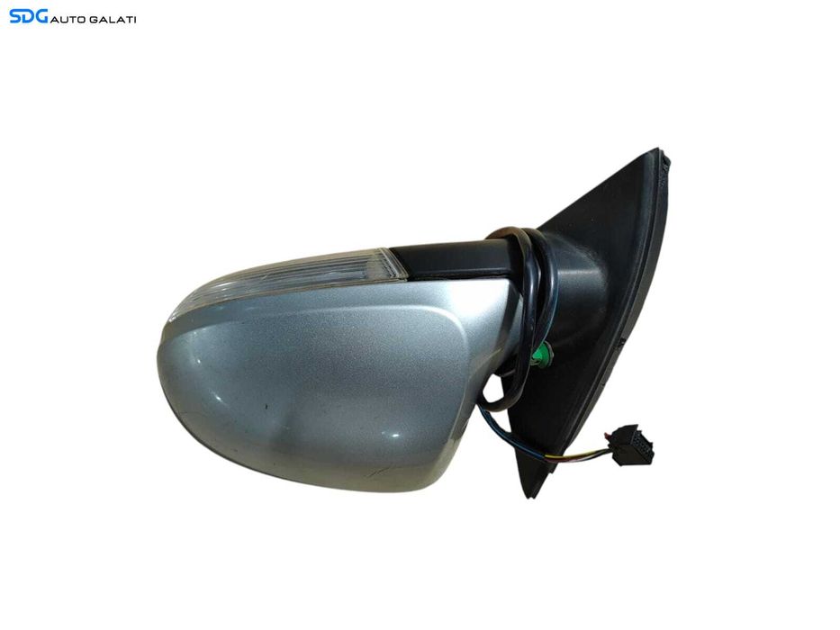 Oglinda Stanga Electrica Fara Pliere Rabatare Electrica cu Semnalizare Argintiu LA7W Volkswagen Passat B6 2005 - 2010 (Fara Sticla) [LR0570]