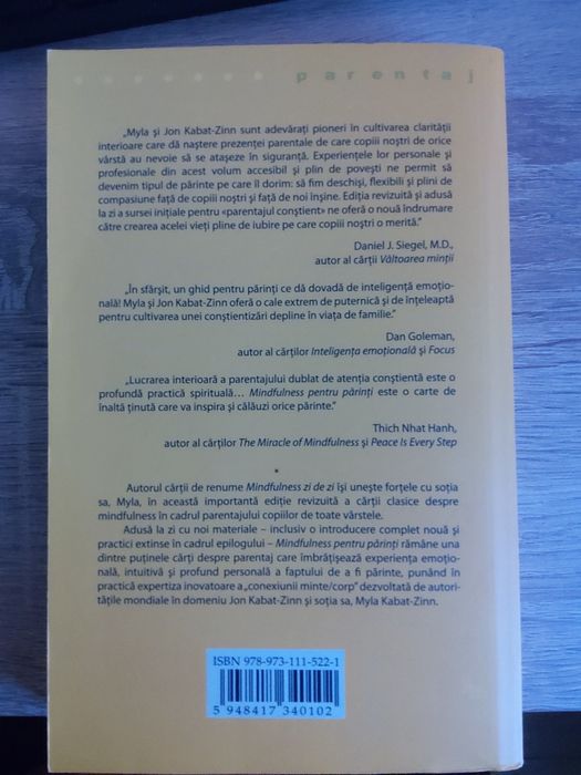 Mindfulness pentru părinți - Myla & Jon Kabat-Zinn