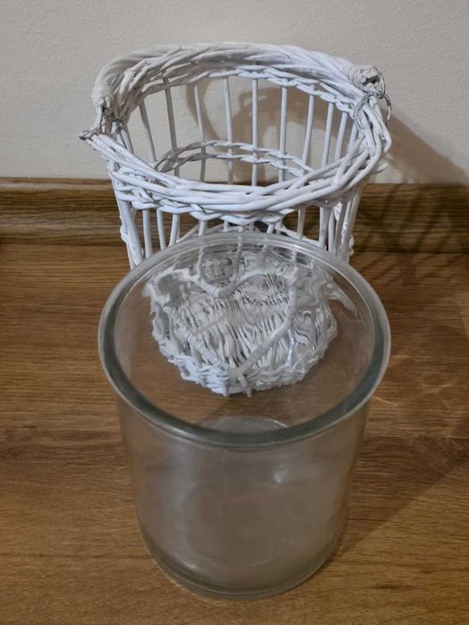 Стъклена ваза / поставка за свещи