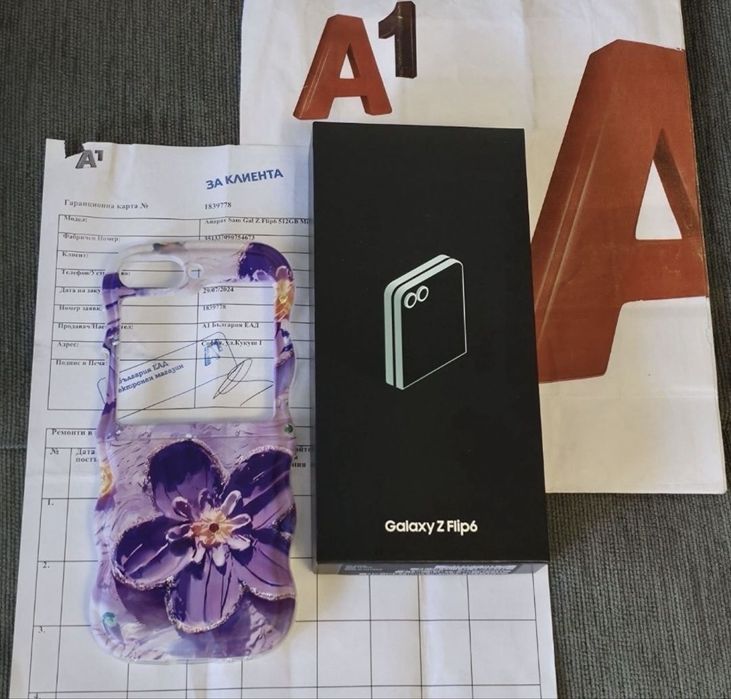 КАТО НОВ 512GB Samsung Z Flip 6 Гаранция A1 2026 г. Mint | Зелен