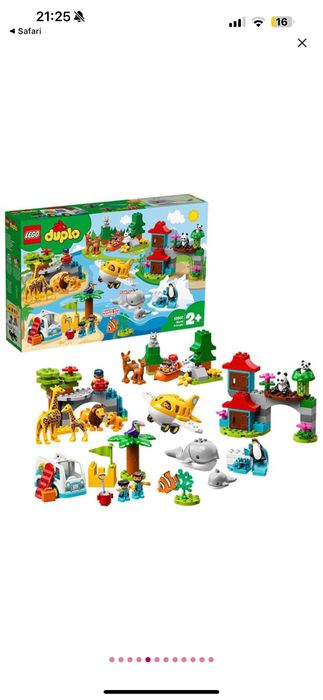 Lego Duplo 10907 - Animalele lumii, 121 piese + bonus piese