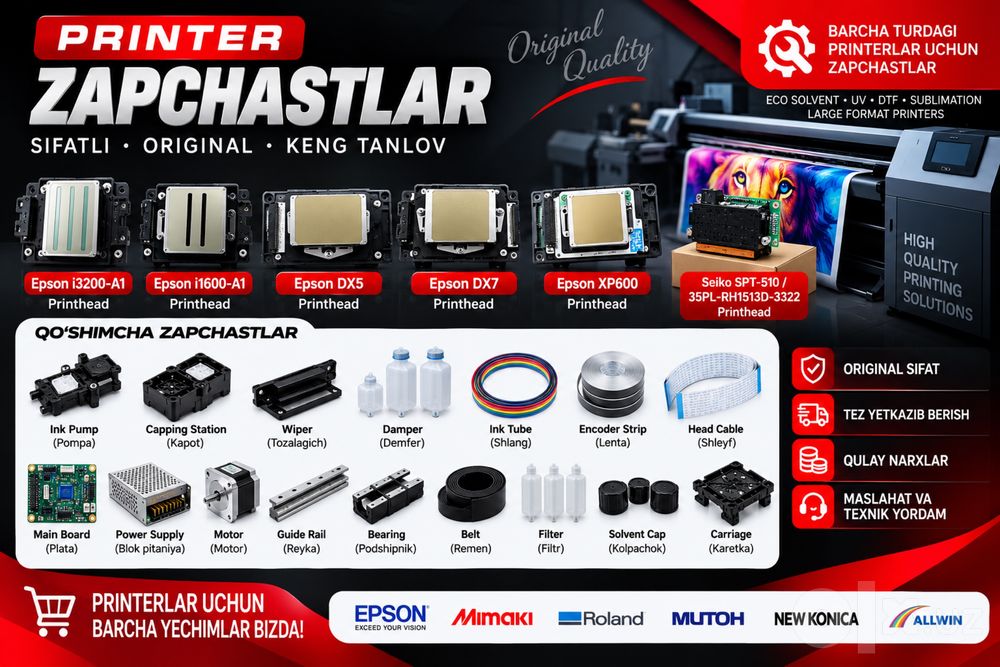 Printerlar va printer zapchastlari
