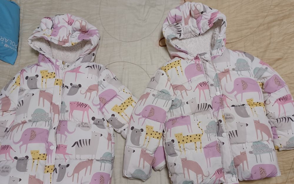 Две дебели,топли зимни якета размер 6-7г и 7-8г