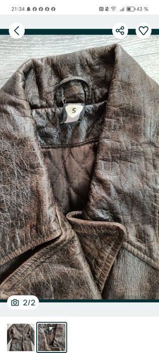 Geaca piele Vintage S