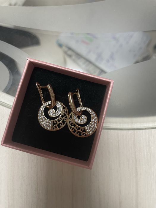 Серьги медицинское золото