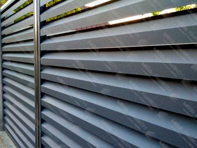 Забор жалюзи из металла