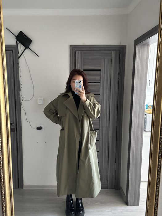 Тренч цвета хаки