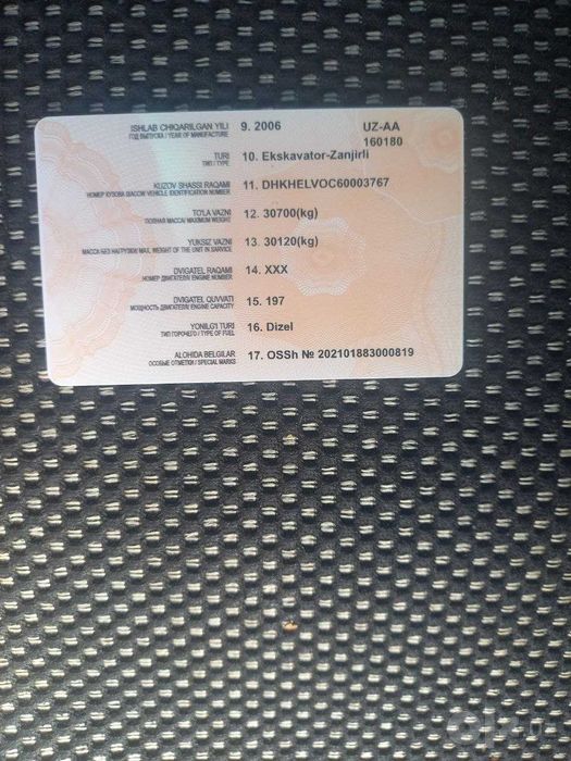 Ekskavator Doosan sotiladi srochna