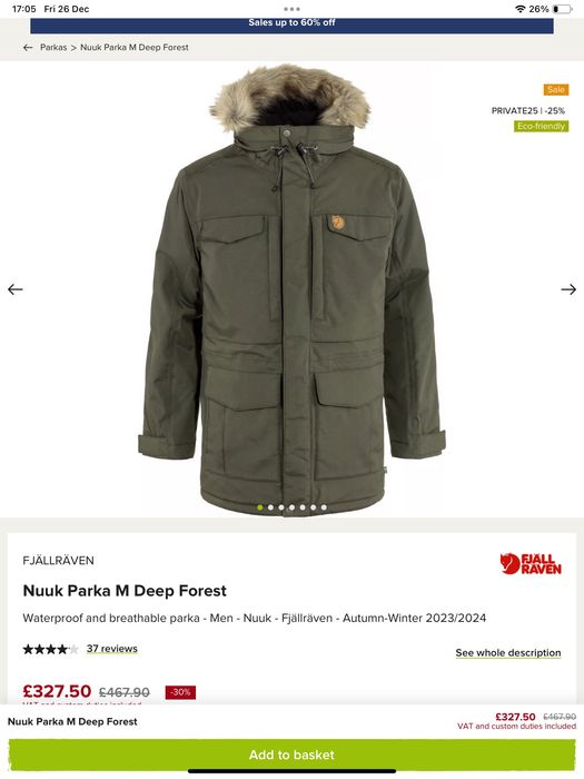 Fjall Raven-оригинално яке,парка,шуба 50-52л