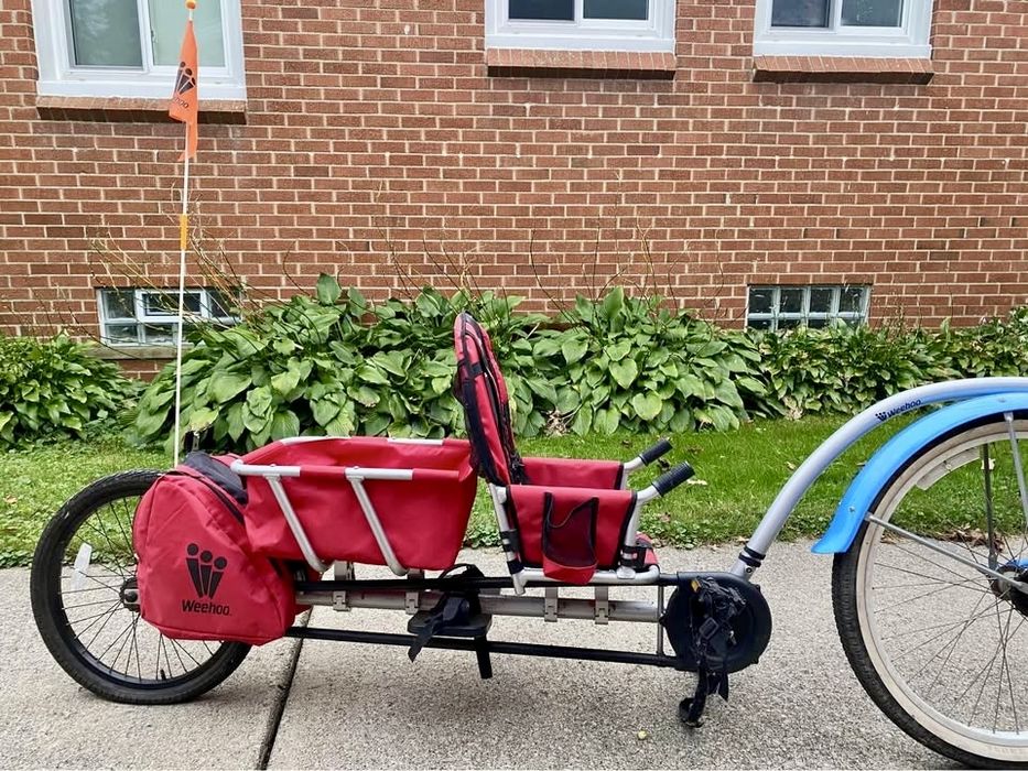 Remorca pt bicicleta 2 in 1, Weehoo iGO with Trailer / max load 55kg / pana la 10 ani / Reglabil inaltime / Cluj