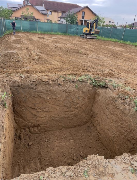 De inchiriat MINIEXCAVATOR excavari fundatii, santuri, demolari, terasamente, nivelari, picon de spart beton  etc. Lucrari de calitate